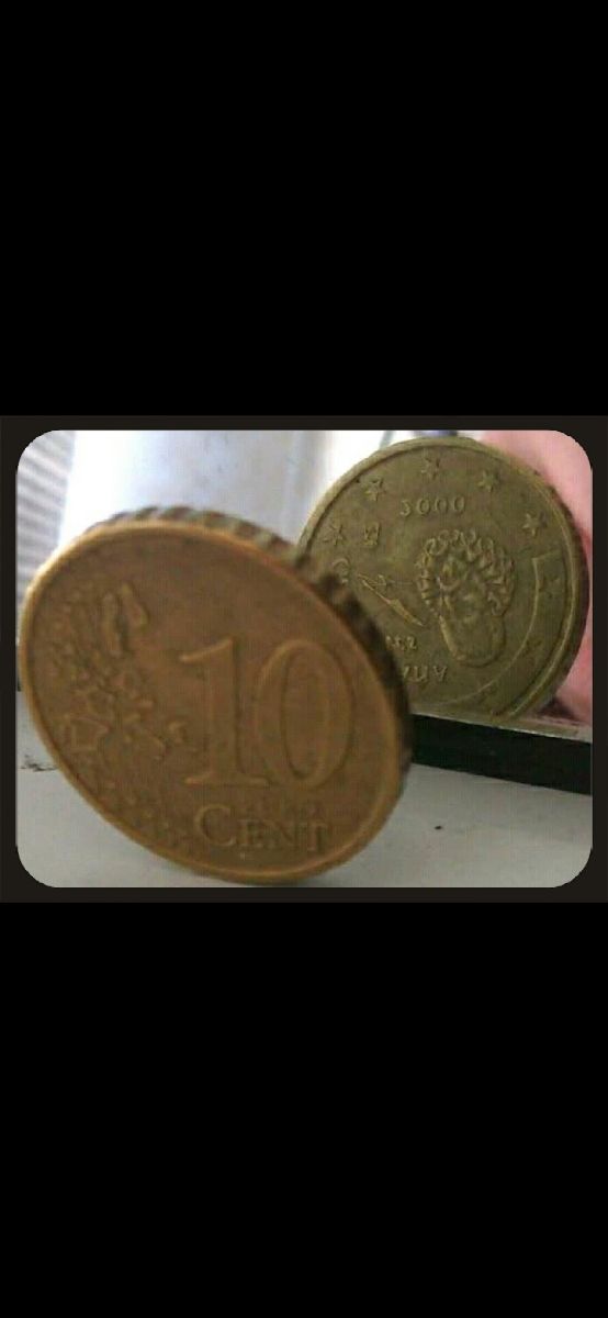 10 centimos Espanha 2000Eixo Invertido