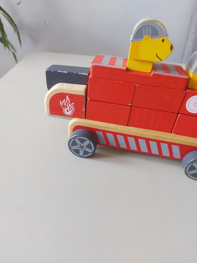 Camión bomberos Piezas construcción