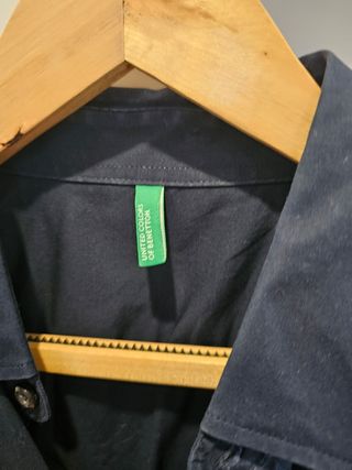 Camisa hombre Benetton azul