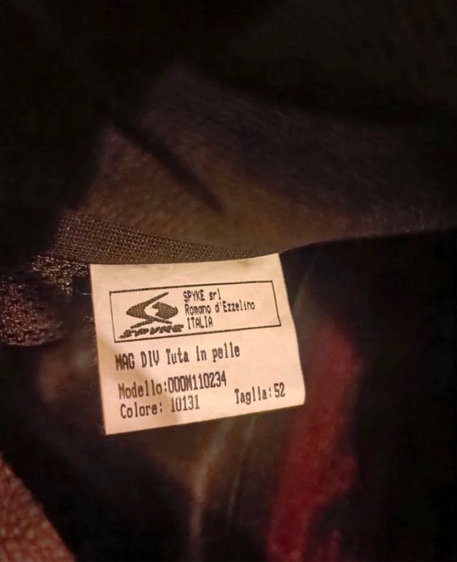 SPYKE Vintage Black & Red Leather Motorcycle suit