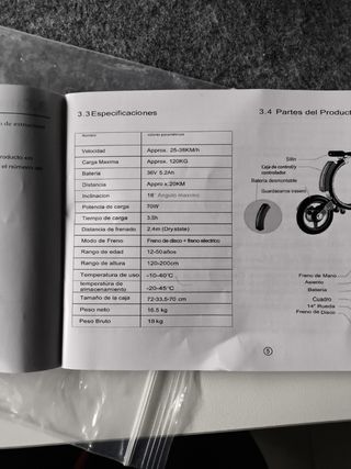 Bici patín eléctrico plegable nuevo