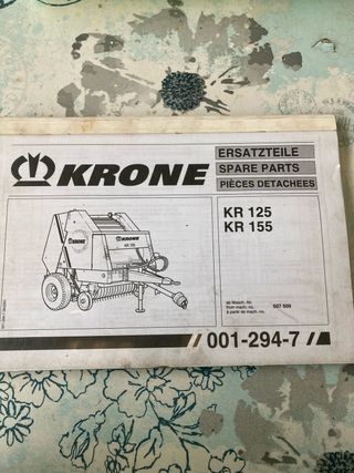Catalogo de recambios rotoempacadora Krone 125,155
