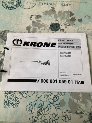 Catalogo recambios segadora Krone EasyCut 280 320