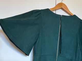 Vestido verde oscurso antelina Zara