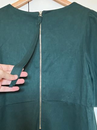 Vestido verde oscurso antelina Zara