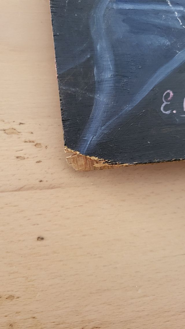 Pintura antigua doble cara