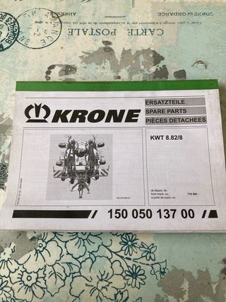 Catalogo recambios rastrillo Krone KWT 8.82/8