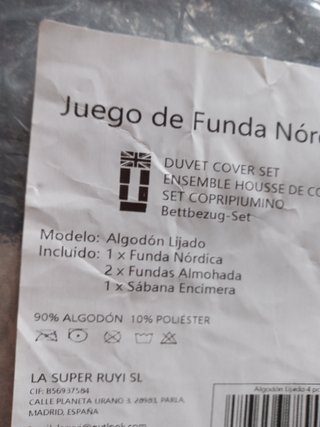 Juego funda nórdica cama 135