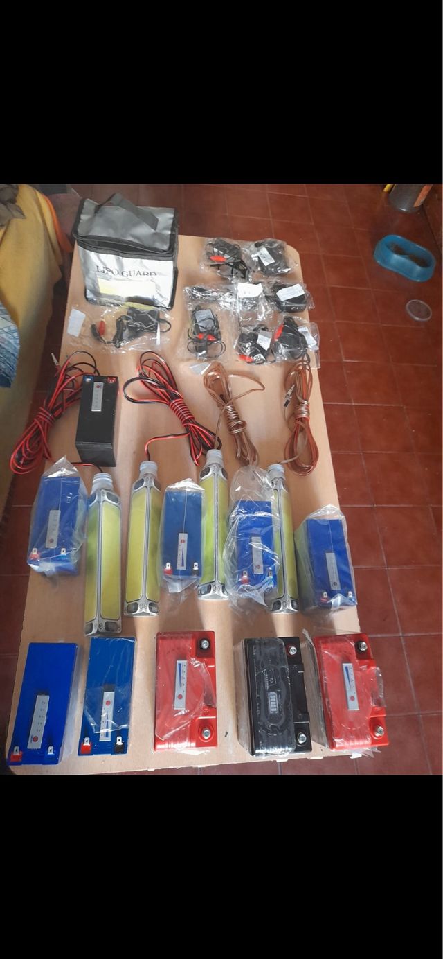 Kit luz e bateria pesca de lulas