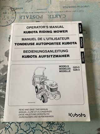 Manual del usuario tractor Kubota G23-3 y G26-3