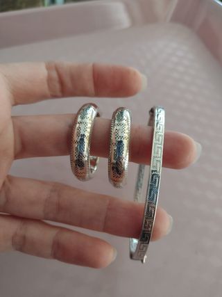 Brazalete + pendientes aro