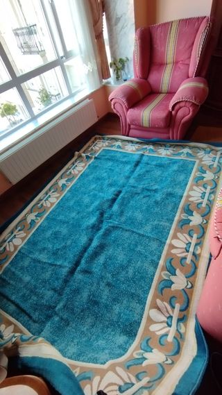 Alfombra grande azul