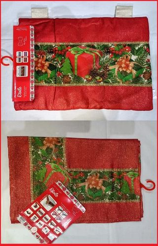 Set Copriforno + Centrotavola Cucina Natalizio