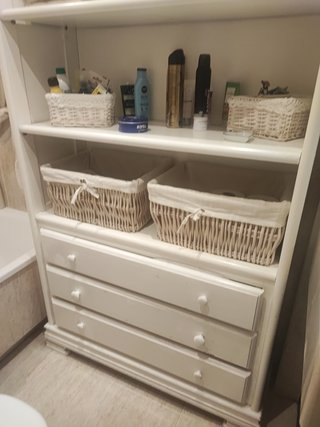 Mueble estantería con cajones