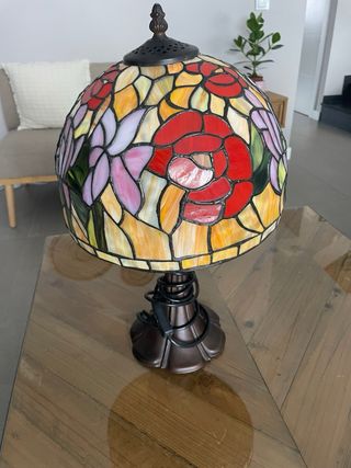Lampara techo y sobremesa tiffany