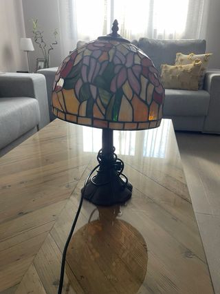 Lampara techo y sobremesa tiffany