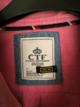 Camisa hombre Cortefiel. M. Rojo claro.