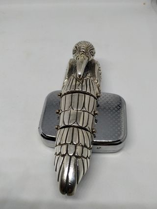 Anillo Acodado Plata Cabeza Pajaro