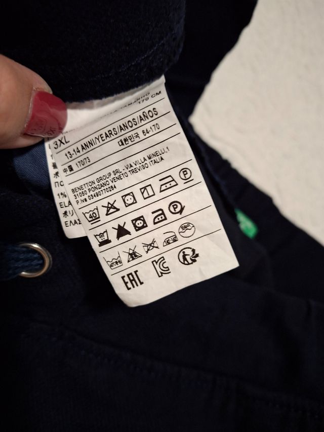 Pantalón azul marino Benetton