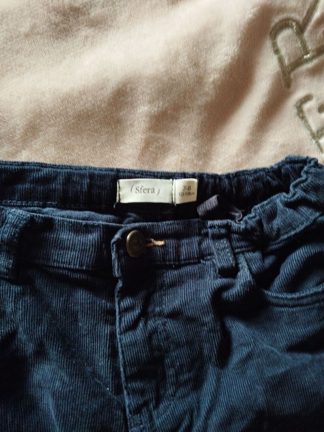 Pantalón azul marino pana