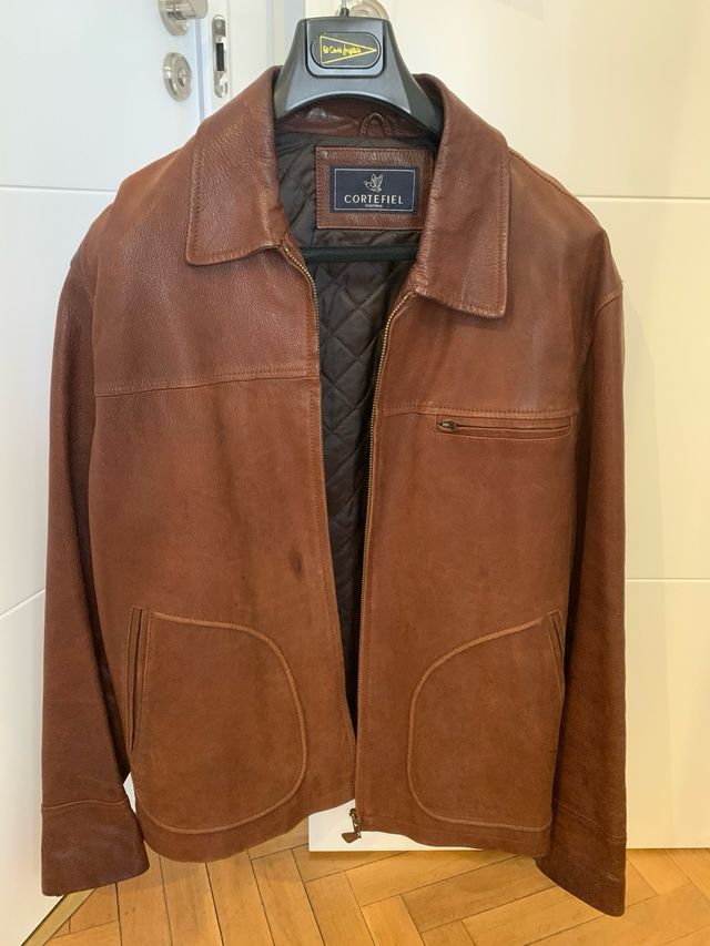 Cazadora de Cuero Piel de Cabra CORTEFIEL