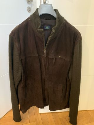 Cazadora de Piel y Punto Talla XL LACOSTE