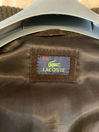 Cazadora de Piel y Punto Talla XL LACOSTE