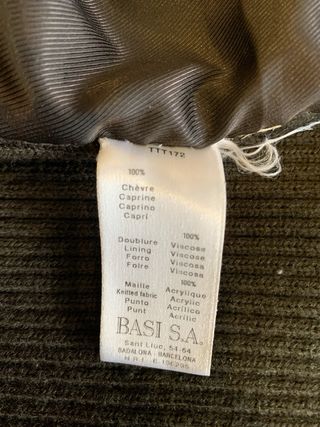 Cazadora de Piel y Punto Talla XL LACOSTE
