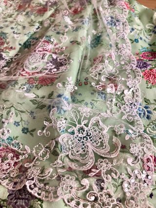 Vestido fallera niña 4/5 años verde