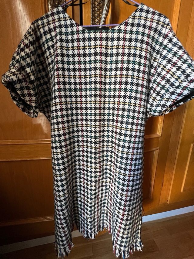 Vestido cuadros ZARA