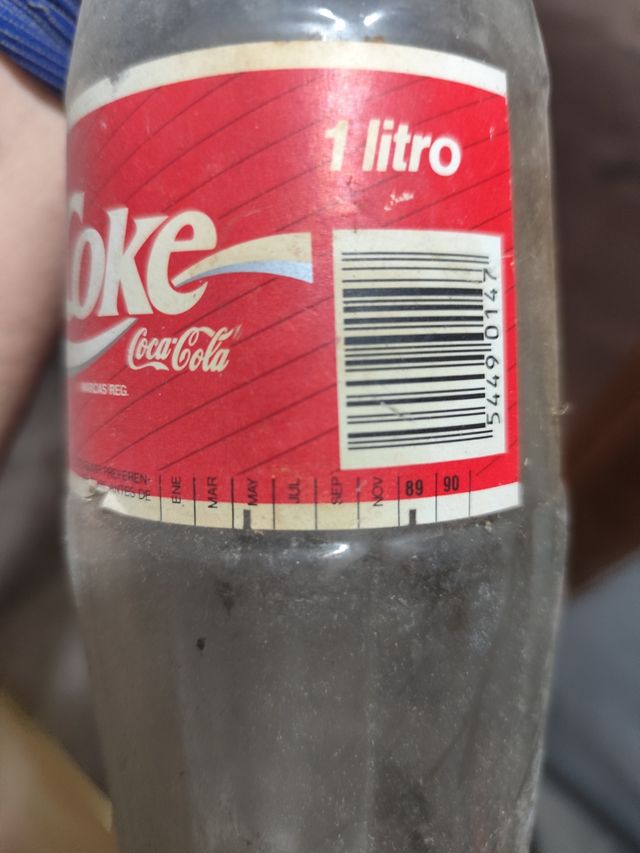 Botella antigua de coca cola 1 l 1989