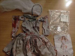 Disfraz Halloween novia cadáver. 