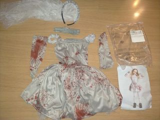 Disfraz Halloween novia cadáver. 