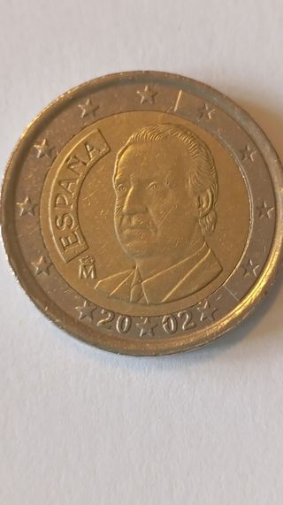 Moneda de 2 euros España 2002 error 
