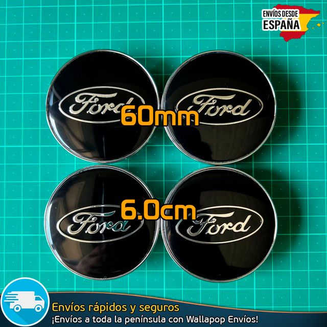 X4 Tapacubos Ford 60mm Cubrebujes Tapas Llantas