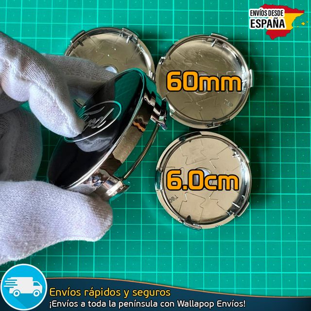 X4 Tapacubos Ford 60mm Cubrebujes Tapas Llantas