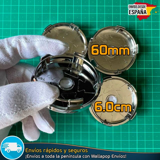 X4 Tapacubos Ford 60mm Cubrebujes Tapas Llantas