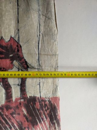 Quadro dipinto tela africano batik elefanti