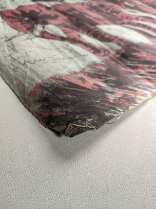 Quadro dipinto tela africano batik elefanti