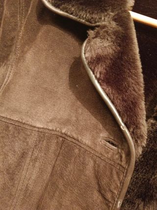 Chaquetón de serraje y pelo como mutob