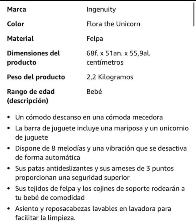 Ingenuity, Hamaca Mecedora para Bebé