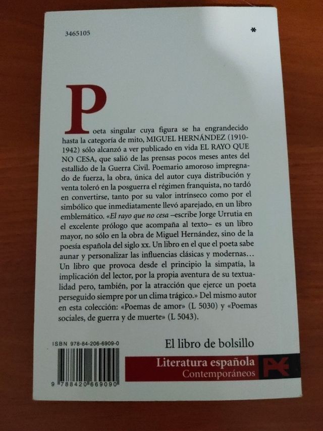 El rayo que no cesa (Literatura / Literature) (Spanish Edition)