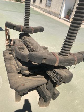 prensa de aceite de madera