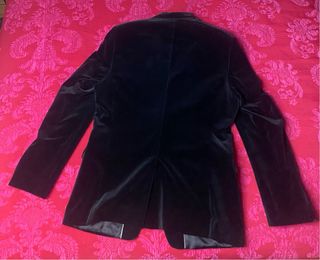 Americana Terciopelo Negro de Fiesta-Oportunidad -
