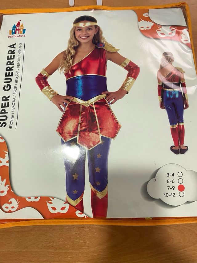 Disfraz super guerrera Talla 7-9 años
