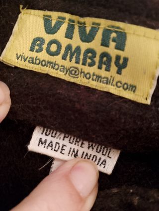 Abrigo 💯 PURA LANA INDIA VINTAGE