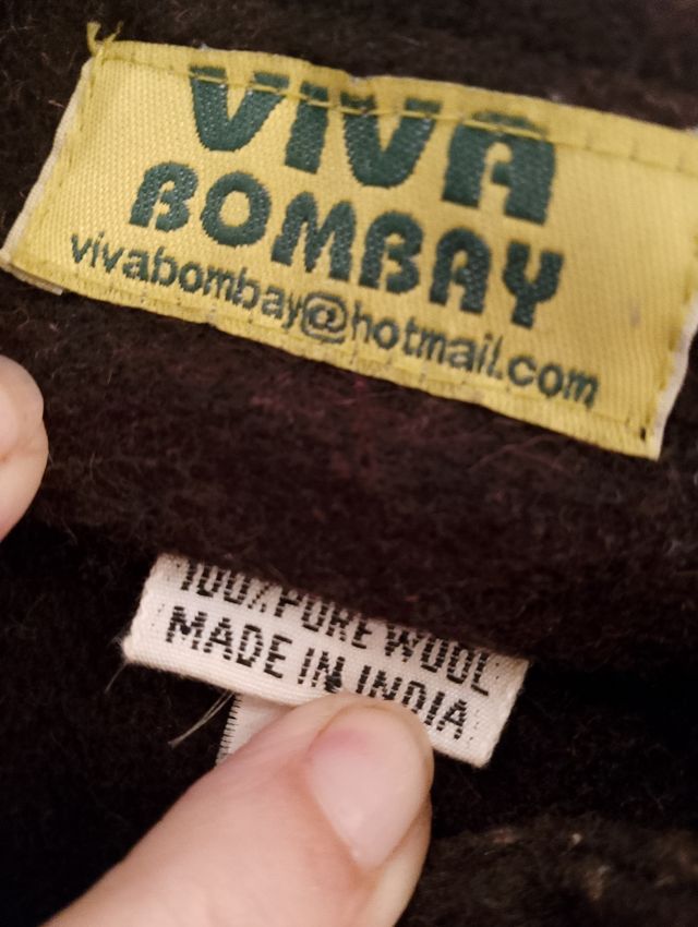 Abrigo 💯 PURA LANA INDIA VINTAGE