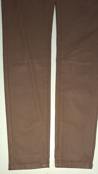 Pantalón niña nuevo S marrón de polipiel