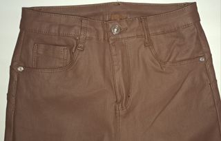 Pantalón niña nuevo S marrón de polipiel