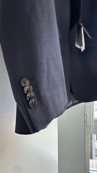 Americana traje hombre lana slim fit